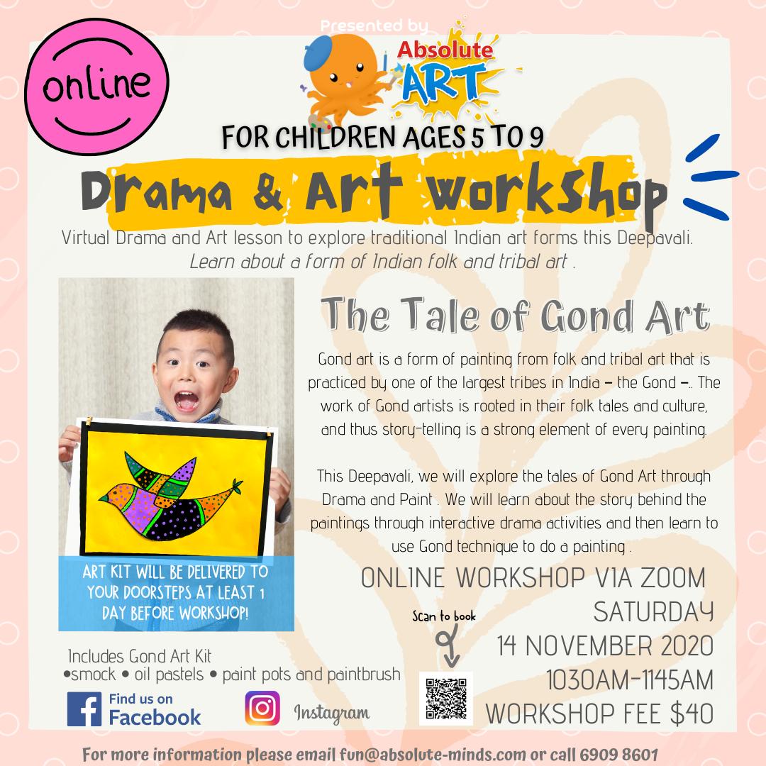 Deepavali Drama and art workshop for children singapore