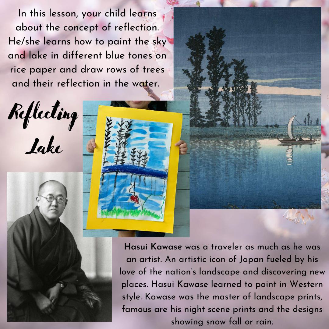 Hasui kawasui Reflecting lake art workshop for children Singapore