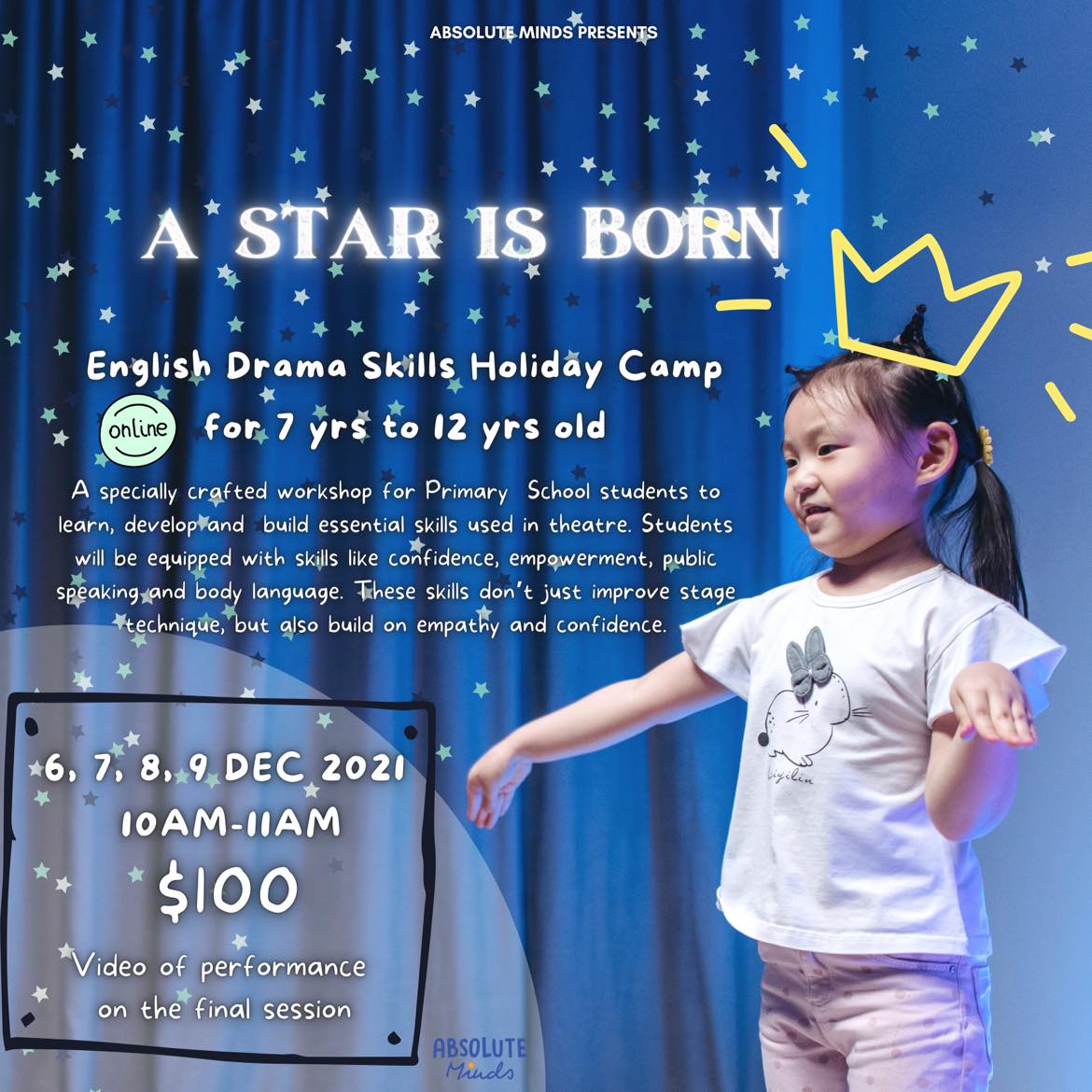 english drama camp for 7 to 12 years old singapore