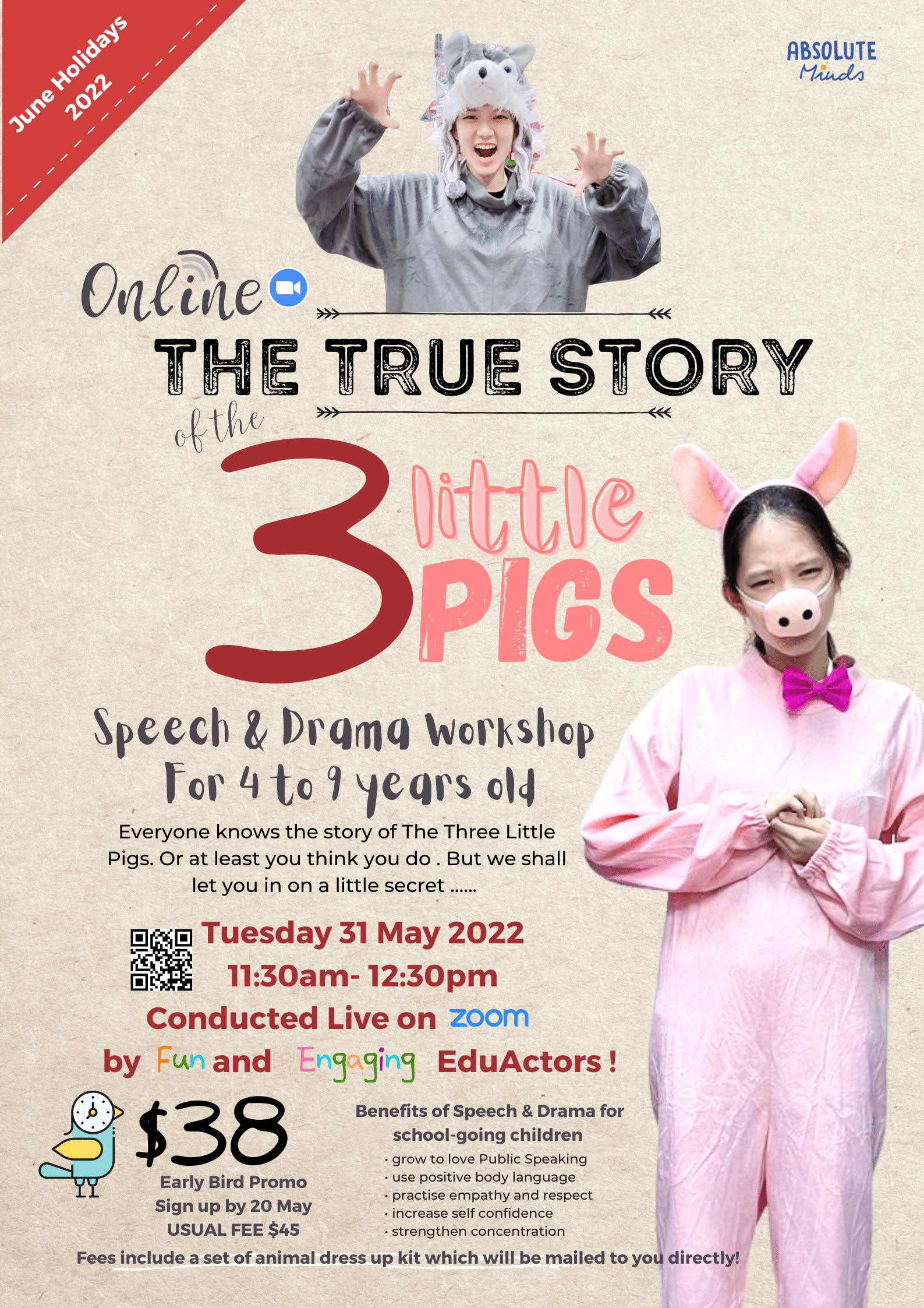 Workshop English The True story 3 little Pigs