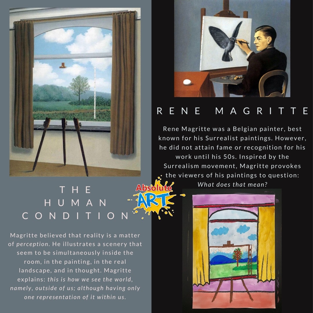 Rene Magritte art - The human condition