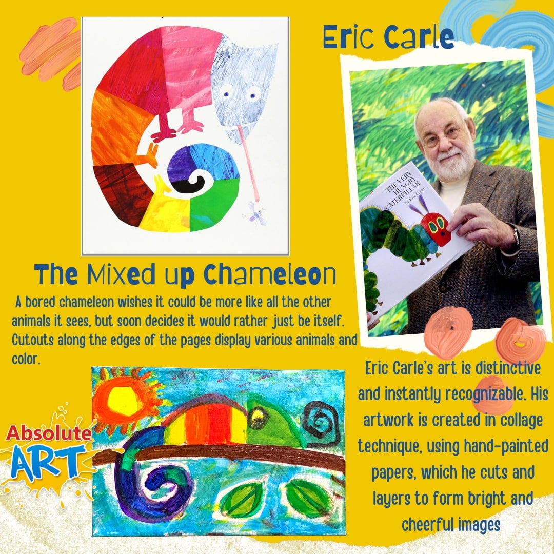 eric carle chameleon art