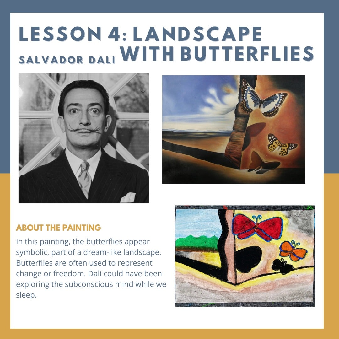 Salvador Dali 4 Landscape with Butterflies