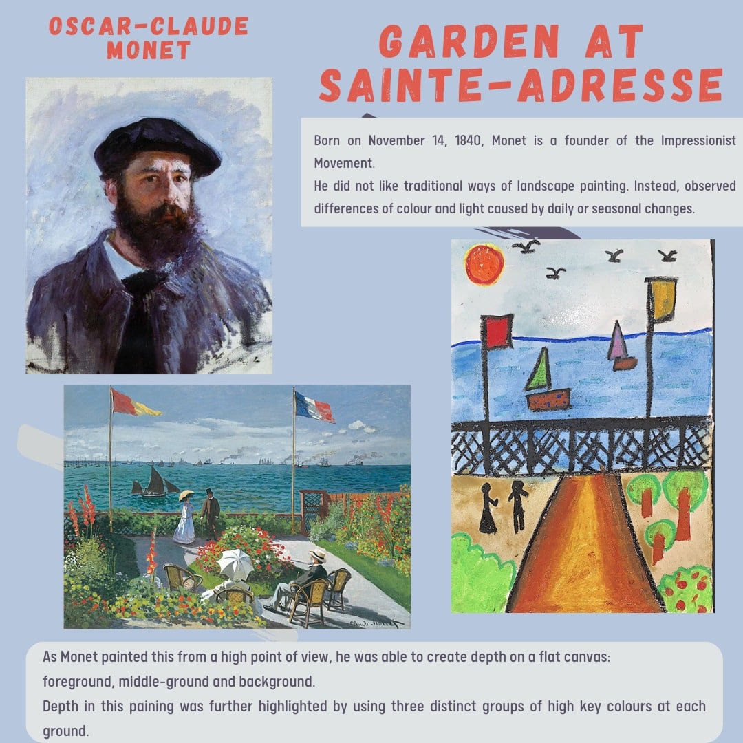 Oscar-Claude Monet Art children Course theme 1